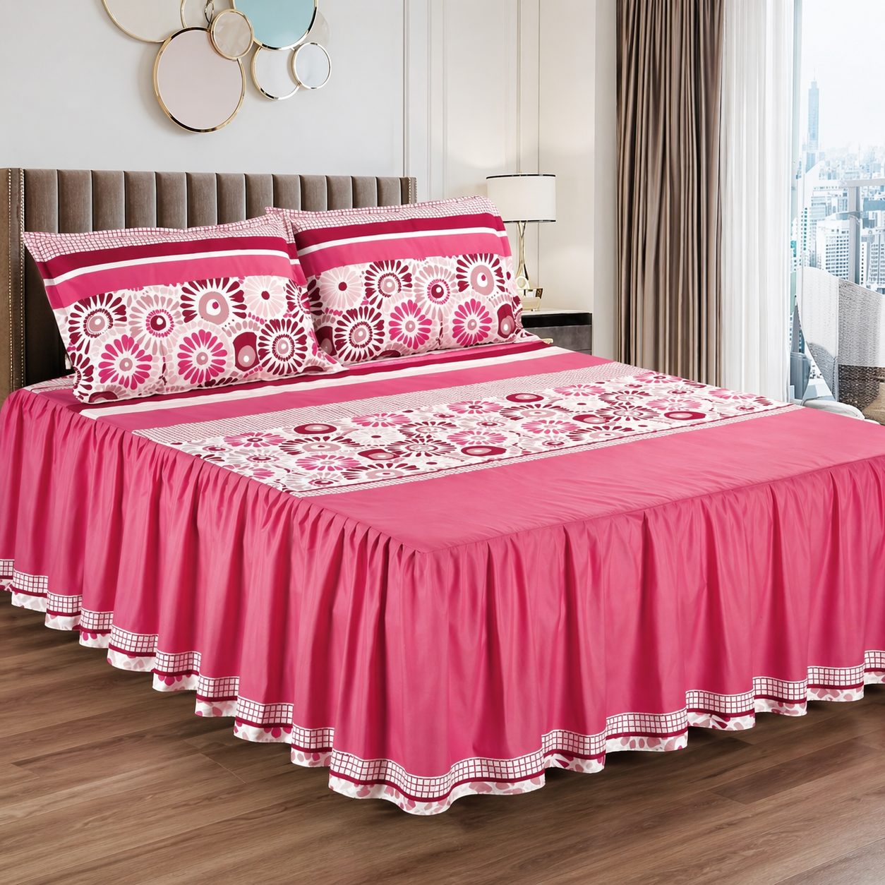Plain Weave Jacquard Bed Skirt