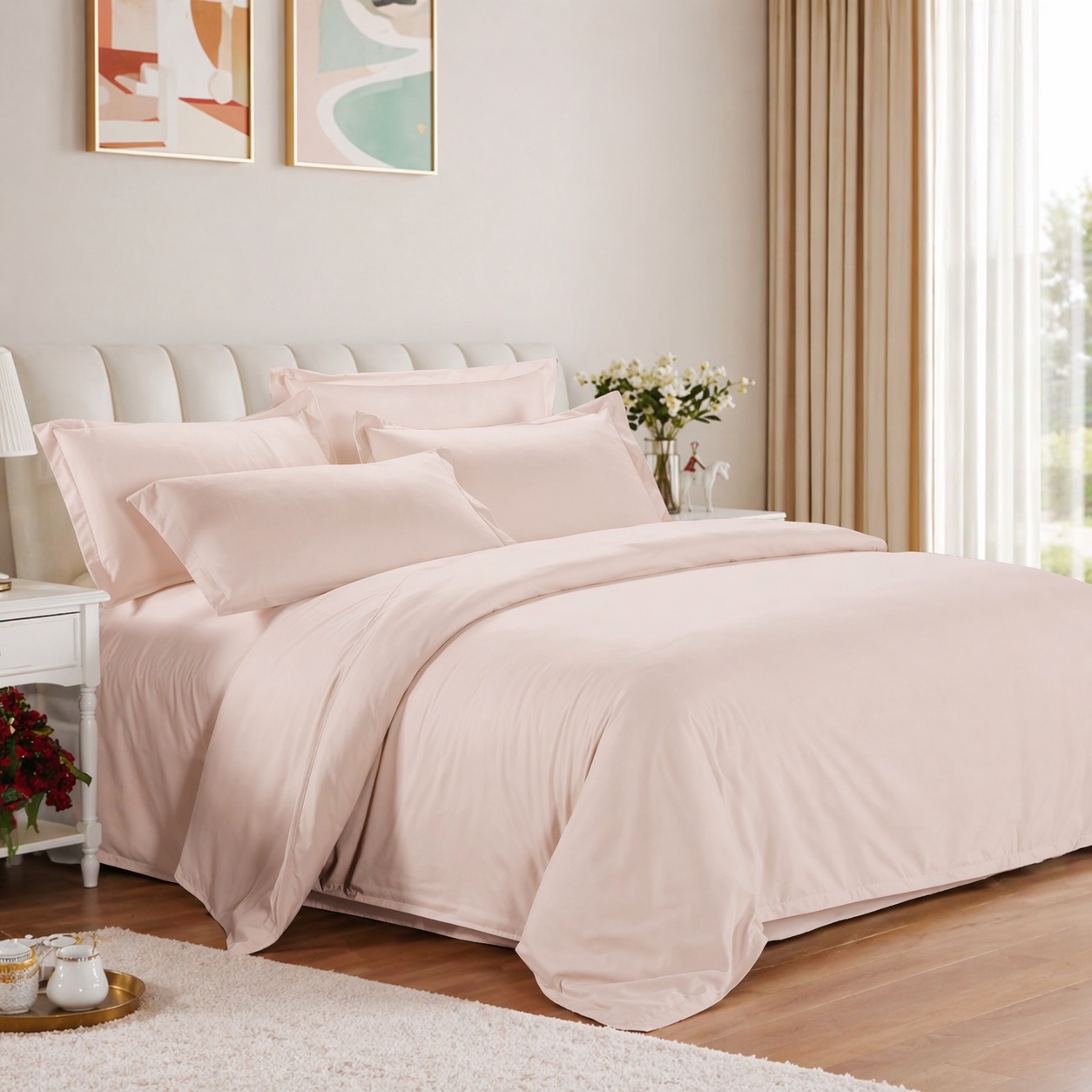 Printing Cotton Moisture-Wicking Summer Quilt Five-Piece Bedding