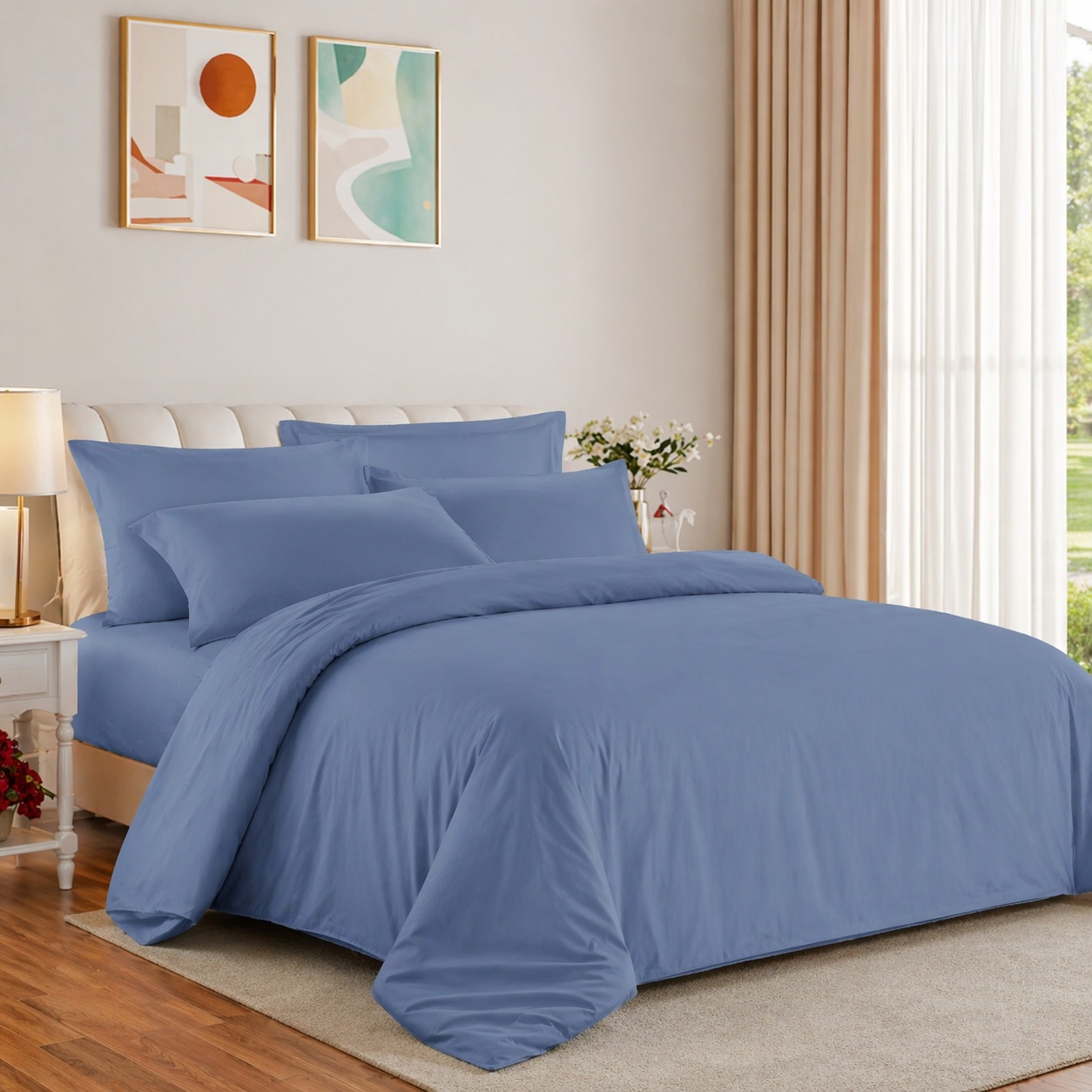 Printing Polyester Cooling Summer Quilt Five-Piece Bedding